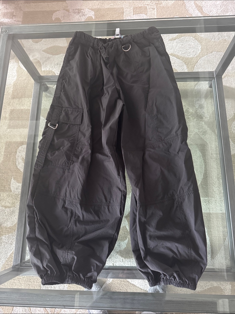 Urban Outfitters Black Parachute Pants